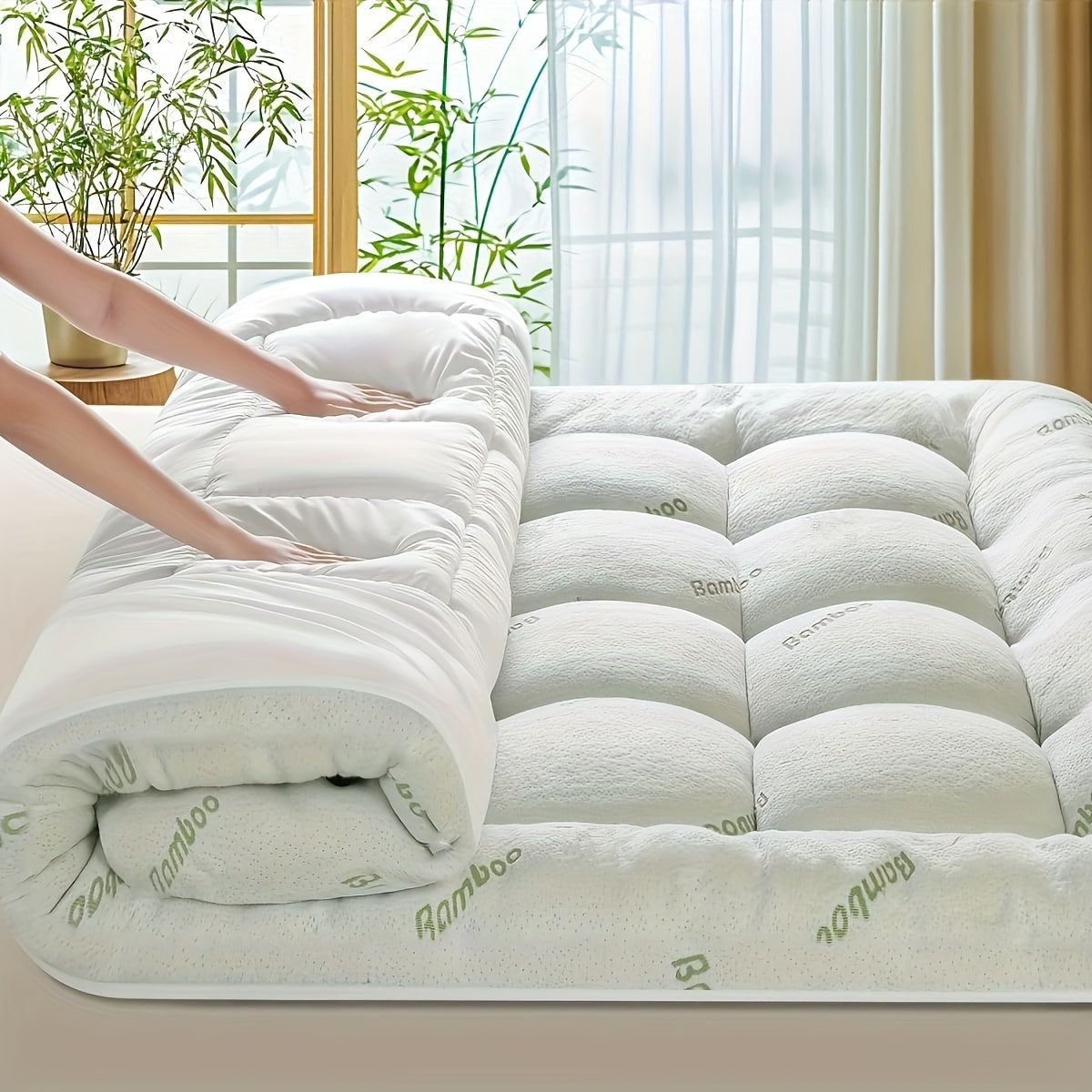 Extra Thick Breathable Cooling Mattress Topper - Comfort Support Back Mattress Pad Cover - 8-21" Deep Pocket Mattress Protector