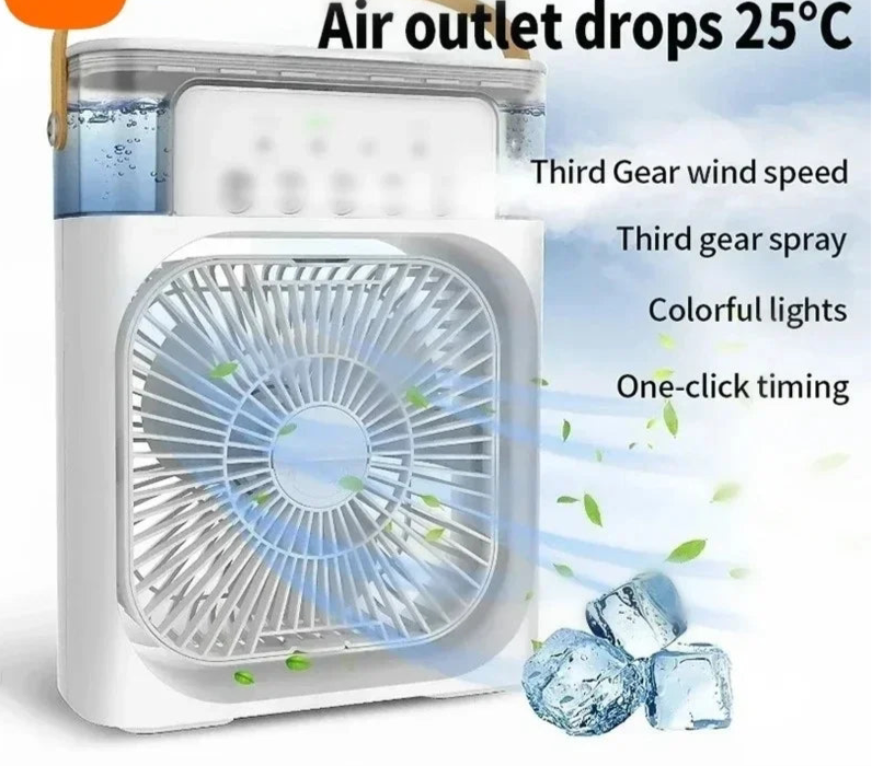 3-in-1 Portable Fan Air Conditioners Fan With LED Night Light Household Small Air Cooler For Office Home Adjustable Fan