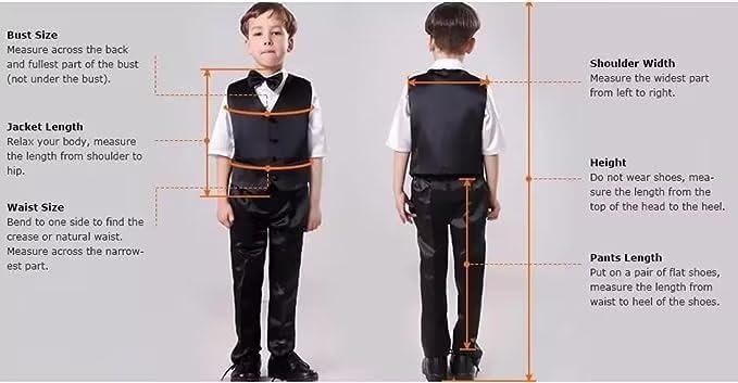 Boys Suit Wedding Tuxedo 3-Piece Set Floral 2-14 years Jacket Pants Vest Bow Tie Kids Fashion Slim Blazer 2023 New