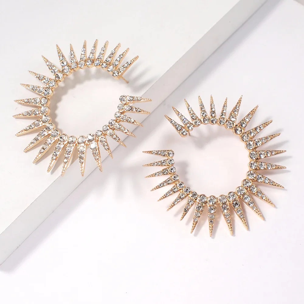 Shiny Rhinestones Tassel Earring For Women Statement Long Dangle Earrings Charm Wedding Party Jewelry