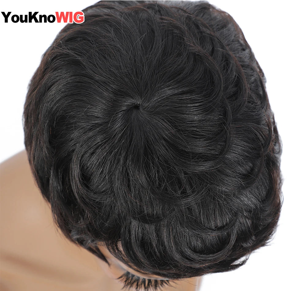 Pixie Cut Wig Full Machine No Lace Brazilian Remy Hair wig for Women