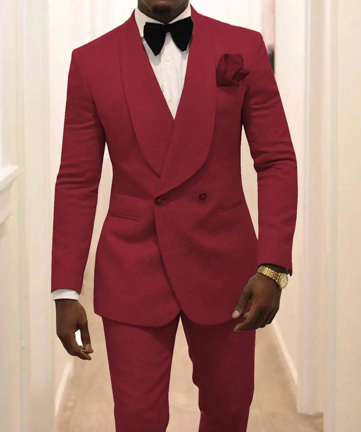 beautiful color Pattern Groom Tuxedos Shawl Lapel Men Suits 2 Pieces Wedding Best Man ( Jacket+Pants+Tie )