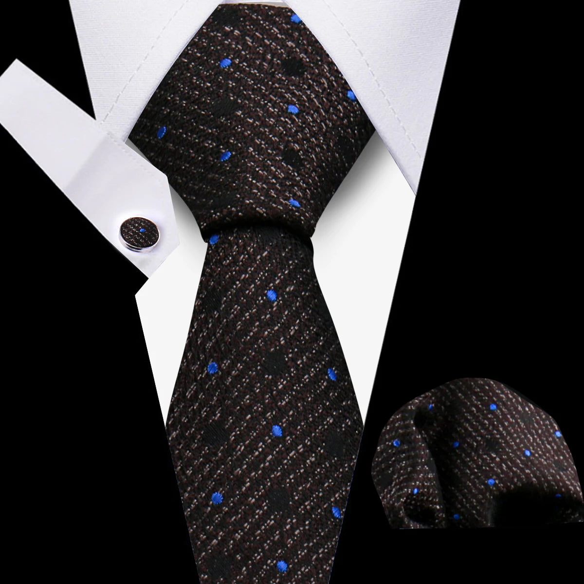 Tie For Men Classic Plaid Handkerchiefs Red Necktie Cufflinks For Men Blouse Business Wedding Accessories Women Collar Man Gift
