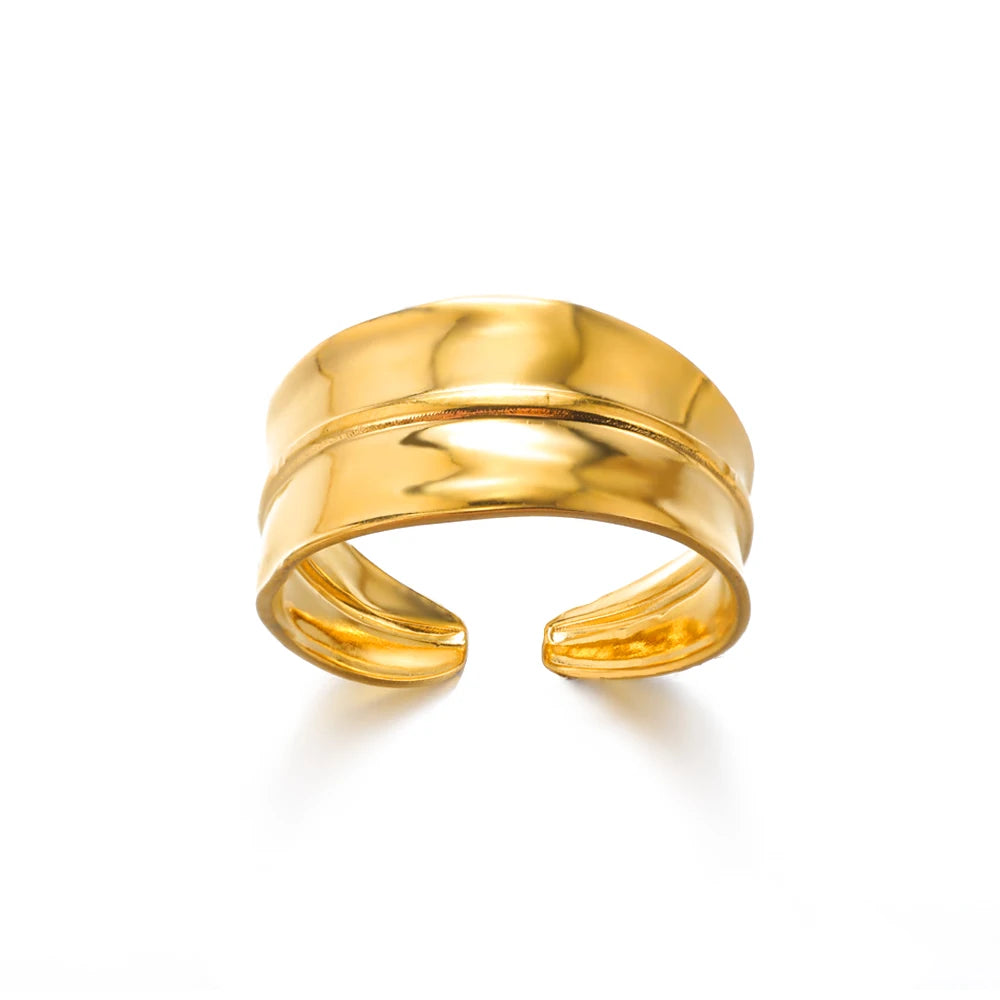 Stainless Steel Rings for Women Gold Color Women's Ring Female Male Luxury Jewelry Accessories