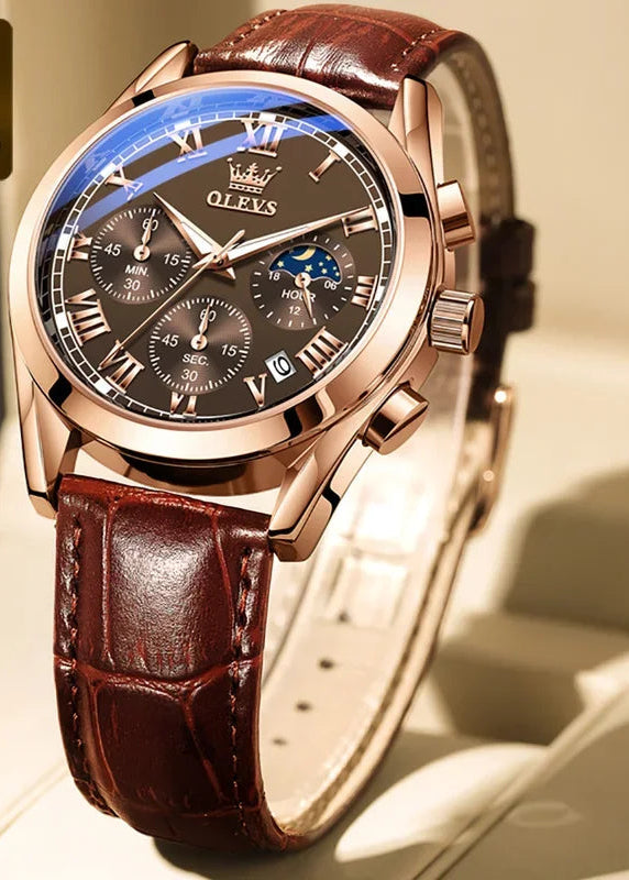 2871 Multifunctional Men's Watches Stainless steel Luminous Waterproof Luxury Men Wristwatch Business Watch Man