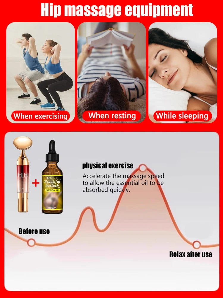 Body cuve Hip enlargement instrument, hip lifting essential oil,