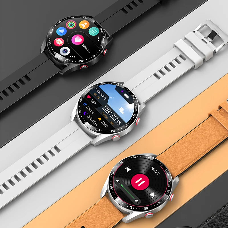 MyAn ECG+PPG Bluetooth Call Smart Watch Men Laser Health Blood Pressure Fitnes Sports Watches Man Sports Waterproof Smartwatch +Box