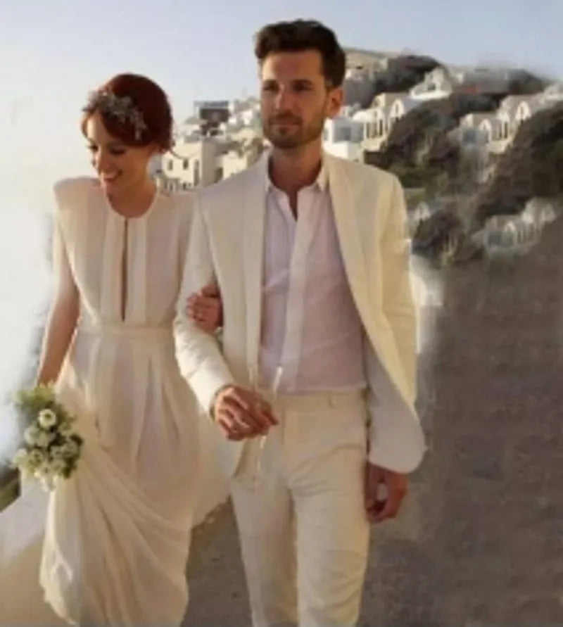 White Pattern Groom Tuxedos Shawl Satin Lapel Men Suits 2 Pieces Wedding Bridegroom ( Jacket + Pants + Tie ) D201