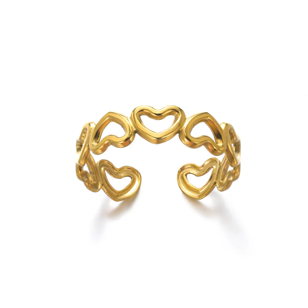 Stainless Steel Rings for Women Gold Color Women's Ring Female Male Luxury Jewelry Accessories