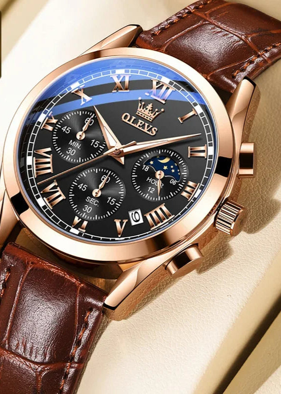 2871 Multifunctional Men's Watches Stainless steel Luminous Waterproof Luxury Men Wristwatch Business Watch Man