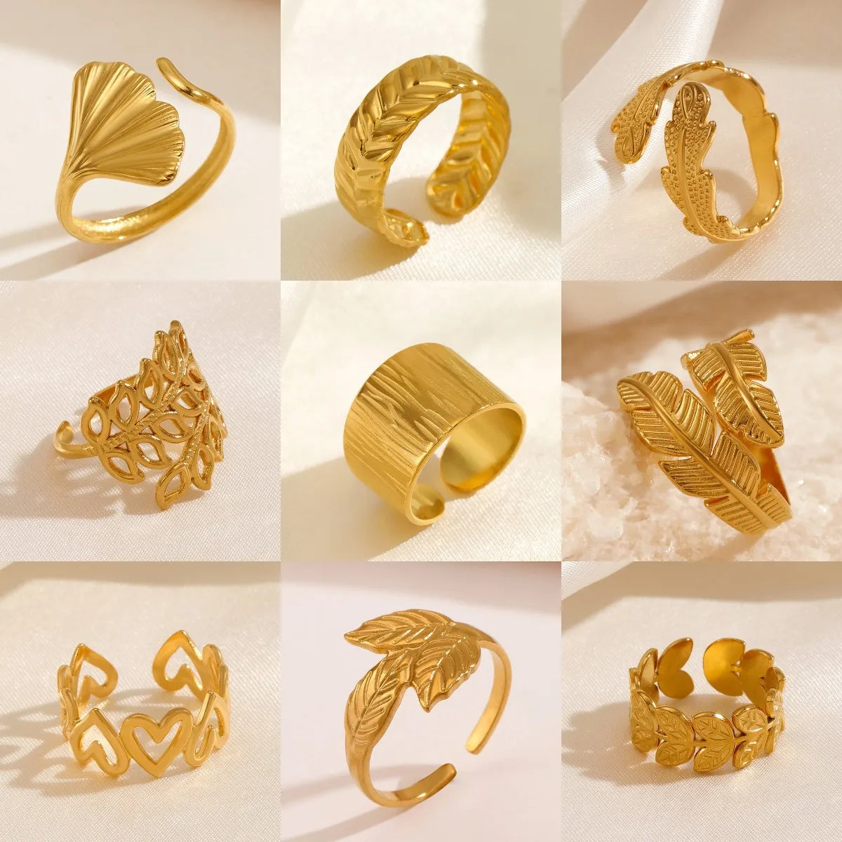 Stainless Steel Rings for Women Gold Color Women's Ring Female Male Luxury Jewelry Accessories