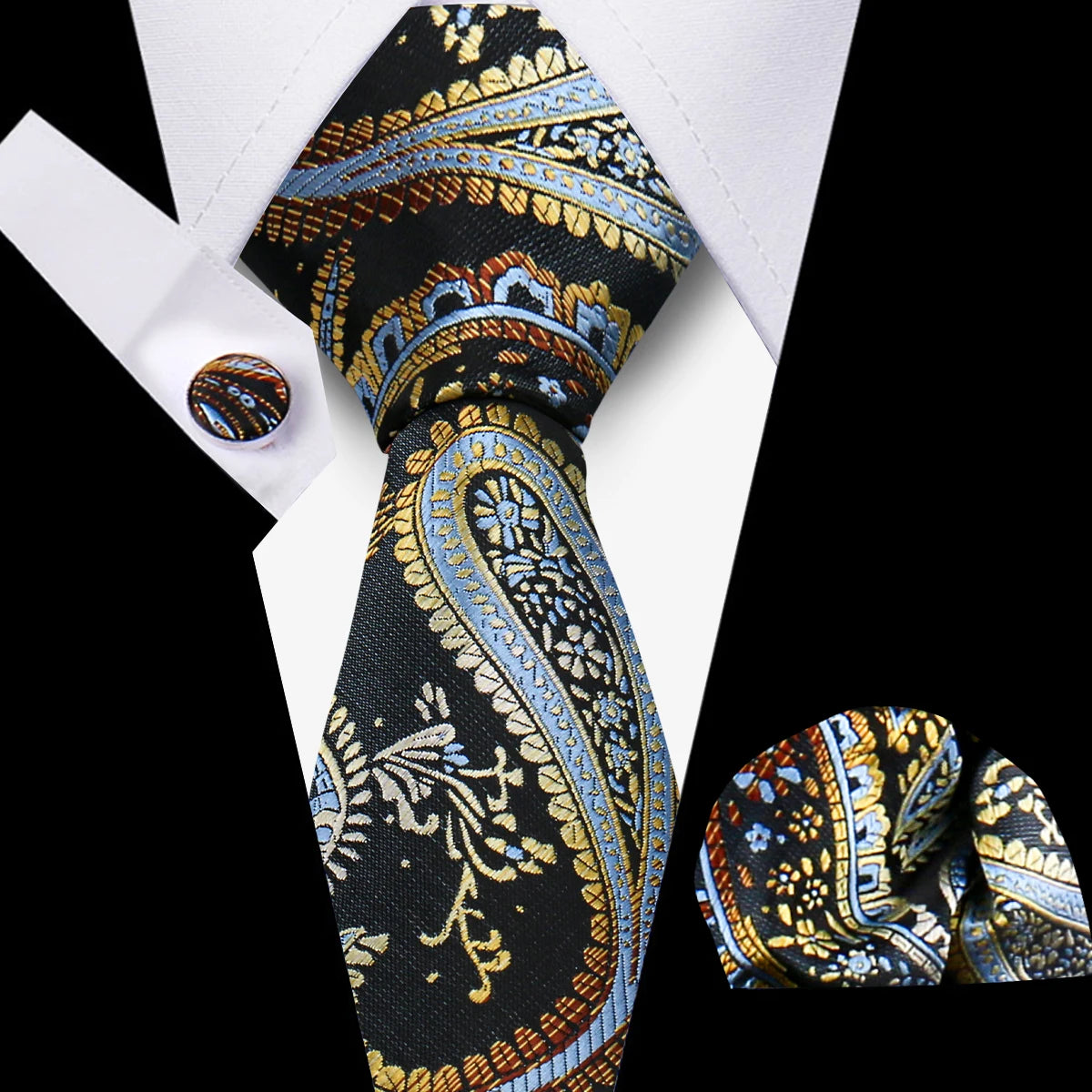 Tie For Men Classic Plaid Handkerchiefs Red Necktie Cufflinks For Men Blouse Business Wedding Accessories Women Collar Man Gift