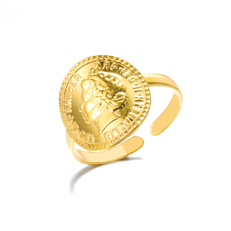 Stainless Steel Rings for Women Gold Color Women's Ring Female Male Luxury Jewelry Accessories