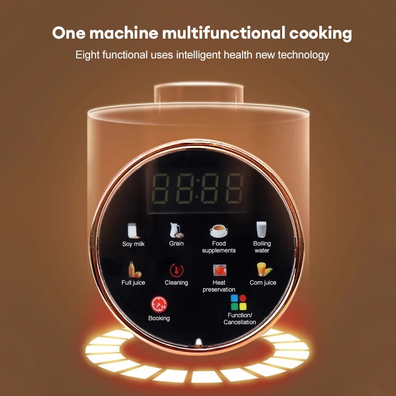 Intelligent Soy Milk Machine Electric Juicer Blender Soybean Milk Maker Wall Breaking Machine Rice Paste Maker Breakfast Machin