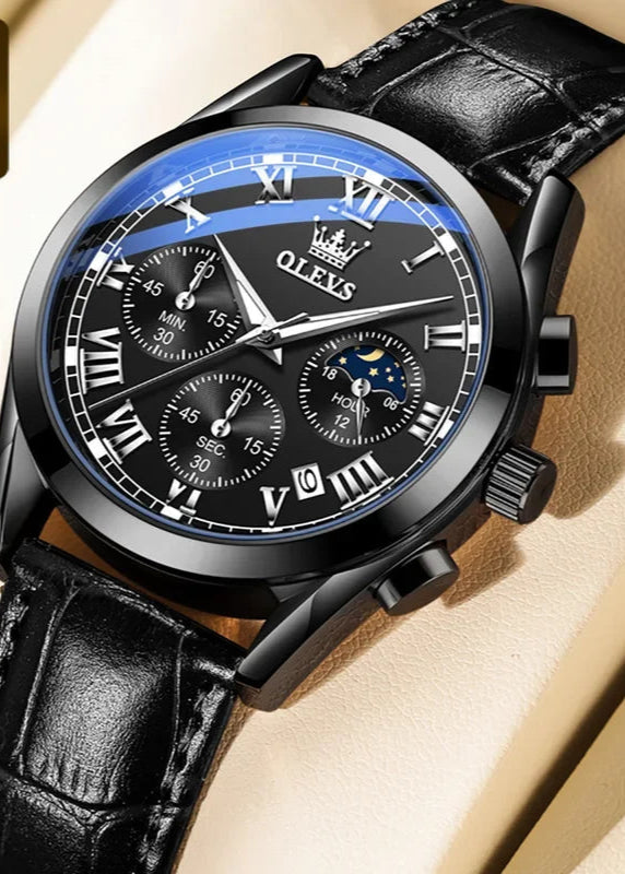 2871 Multifunctional Men's Watches Stainless steel Luminous Waterproof Luxury Men Wristwatch Business Watch Man