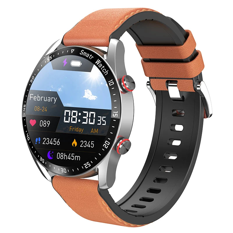 MyAn ECG+PPG Bluetooth Call Smart Watch Men Laser Health Blood Pressure Fitnes Sports Watches Man Sports Waterproof Smartwatch +Box