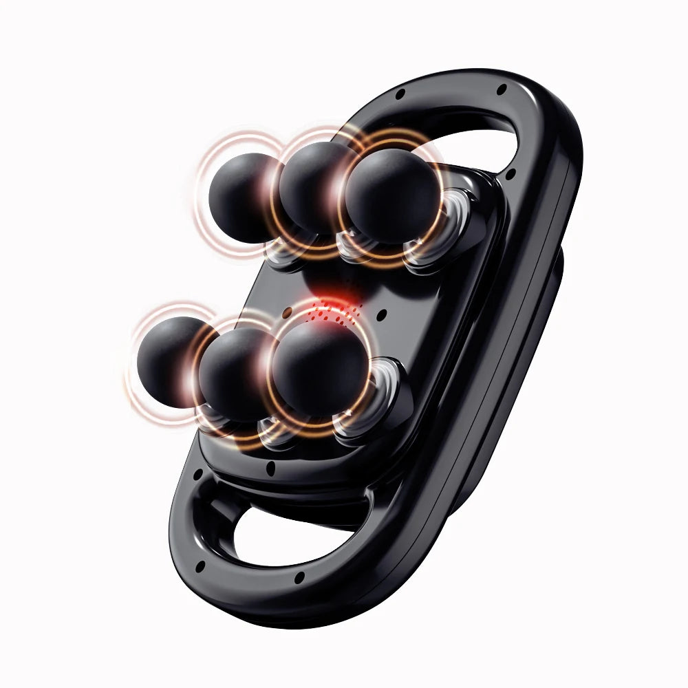 Gun Muscle Massager Gun Six Heads High Frequency Neck Waist Massage Machine Neck Shoulder Professional Fascia Massage Gun