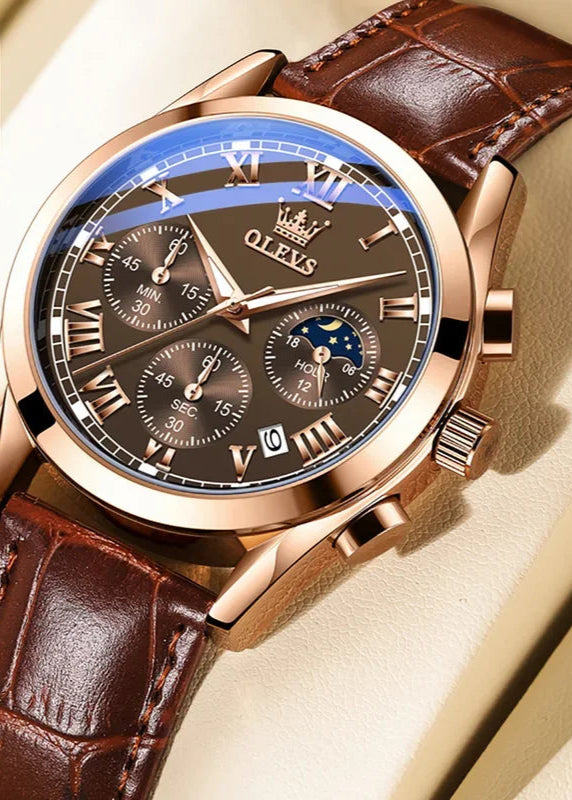 2871 Multifunctional Men's Watches Stainless steel Luminous Waterproof Luxury Men Wristwatch Business Watch Man