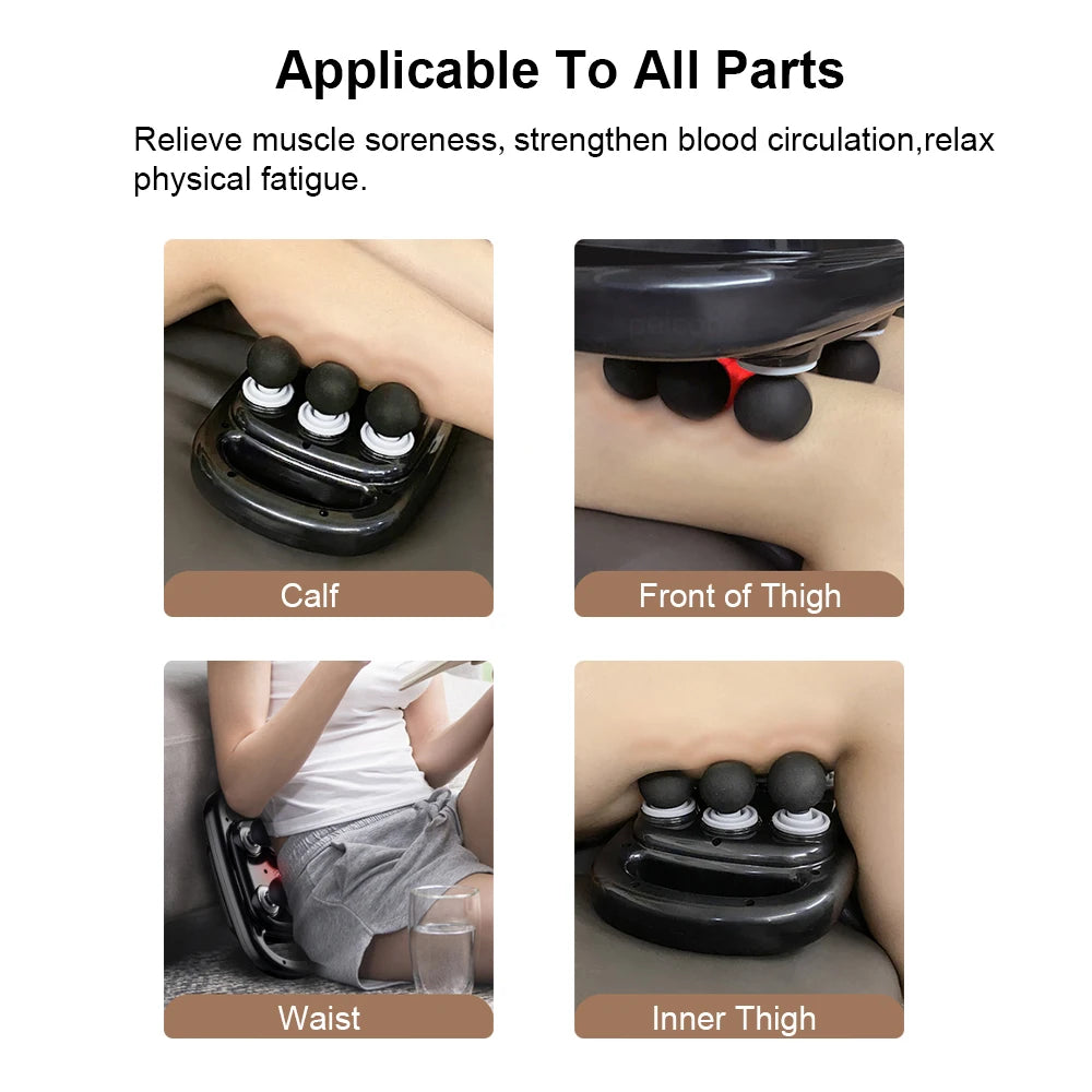 Gun Muscle Massager Gun Six Heads High Frequency Neck Waist Massage Machine Neck Shoulder Professional Fascia Massage Gun