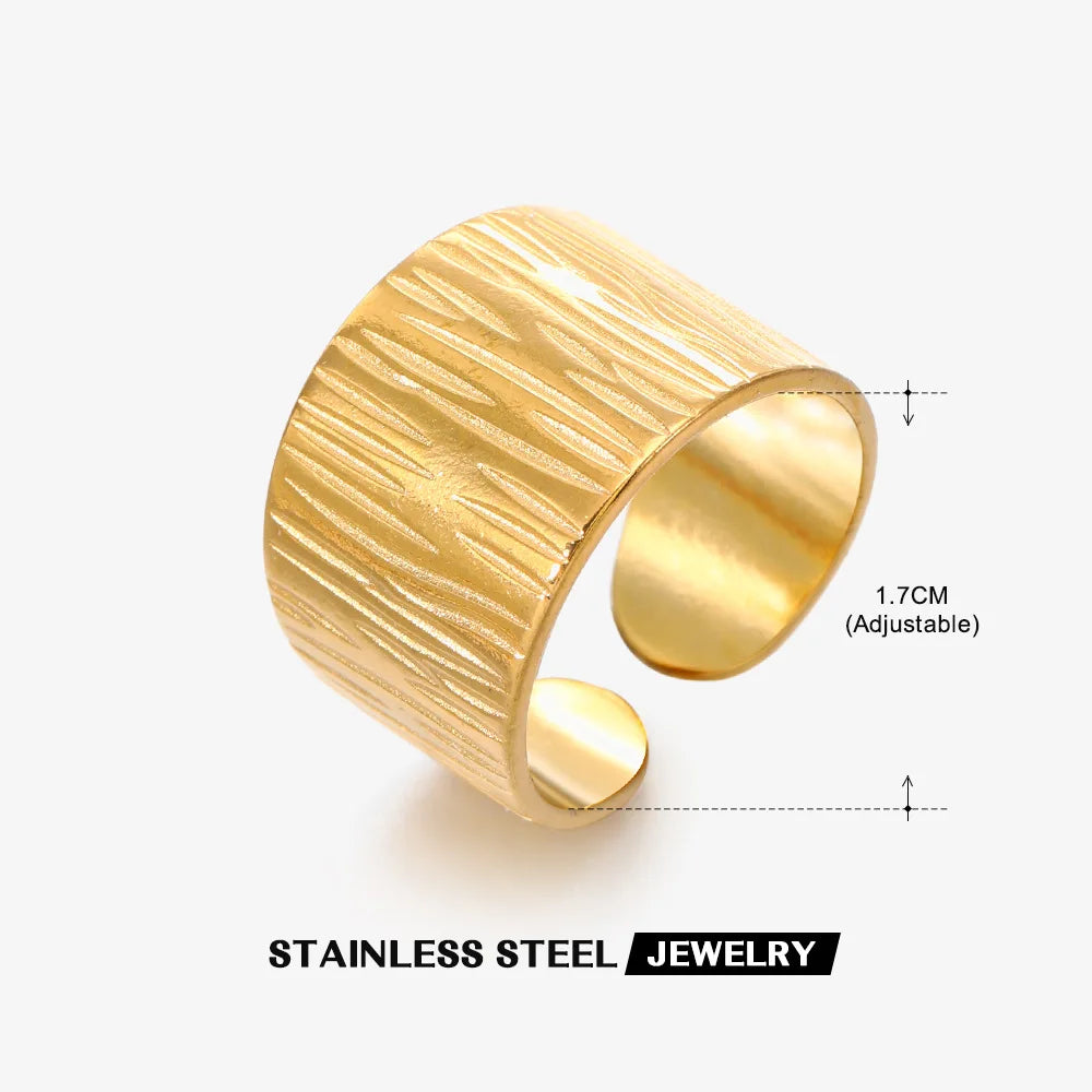 Stainless Steel Rings for Women Gold Color Women's Ring Female Male Luxury Jewelry Accessories