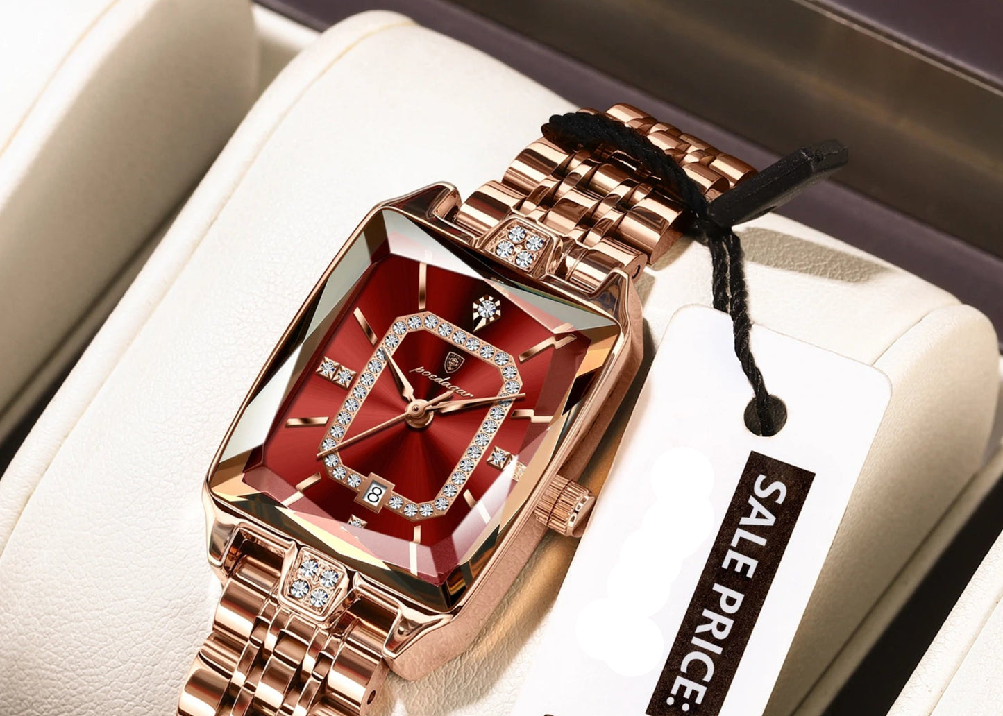 Top Elegant Women Wristwatch Waterproof Date Ladies Watch Stainless Steel Rectangle Quartz Women's Watches Female Reloj