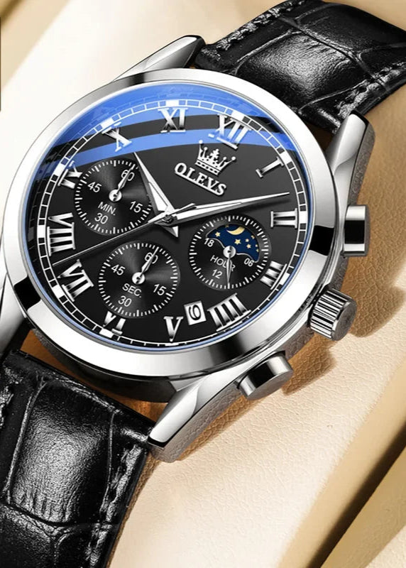 2871 Multifunctional Men's Watches Stainless steel Luminous Waterproof Luxury Men Wristwatch Business Watch Man