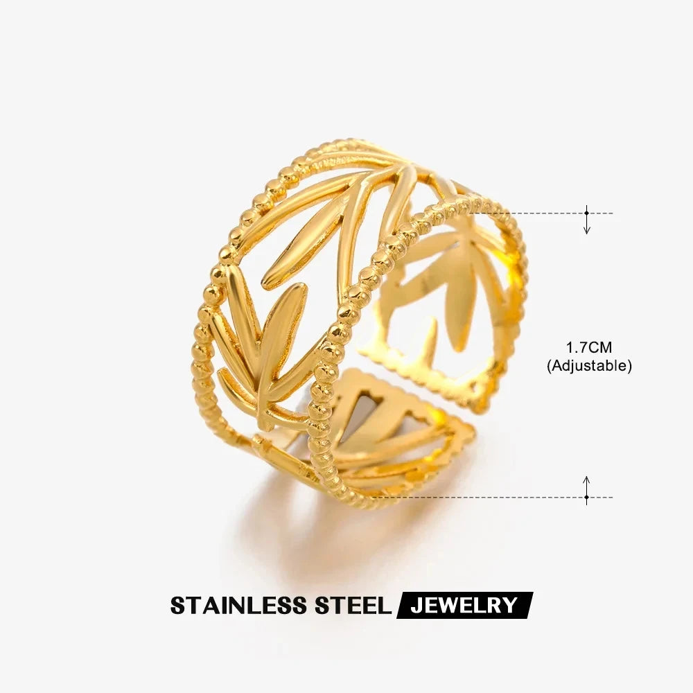 Stainless Steel Rings for Women Gold Color Women's Ring Female Male Luxury Jewelry Accessories