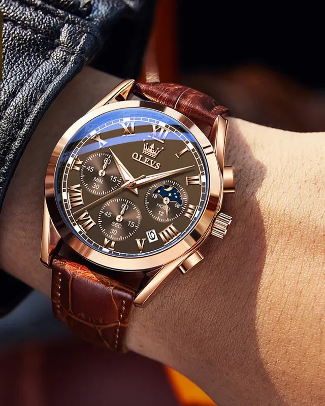 2871 Multifunctional Men's Watches Stainless steel Luminous Waterproof Luxury Men Wristwatch Business Watch Man