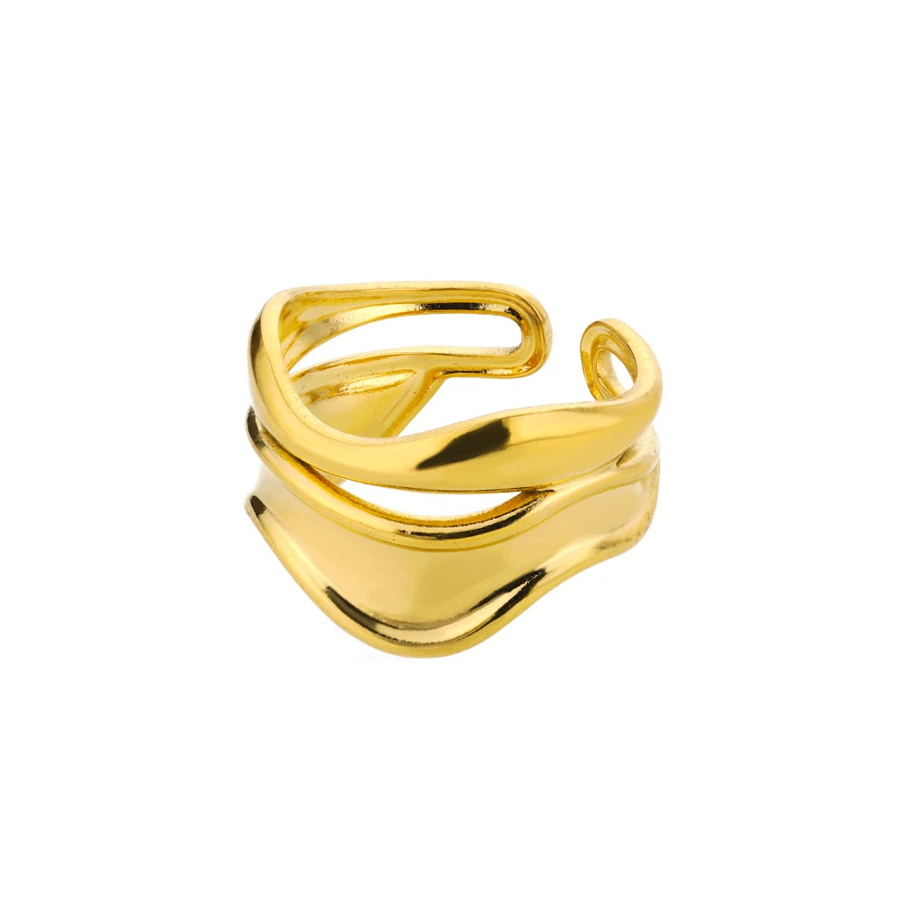 Stainless Steel Rings for Women Gold Color Women's Ring Female Male Luxury Jewelry Accessories