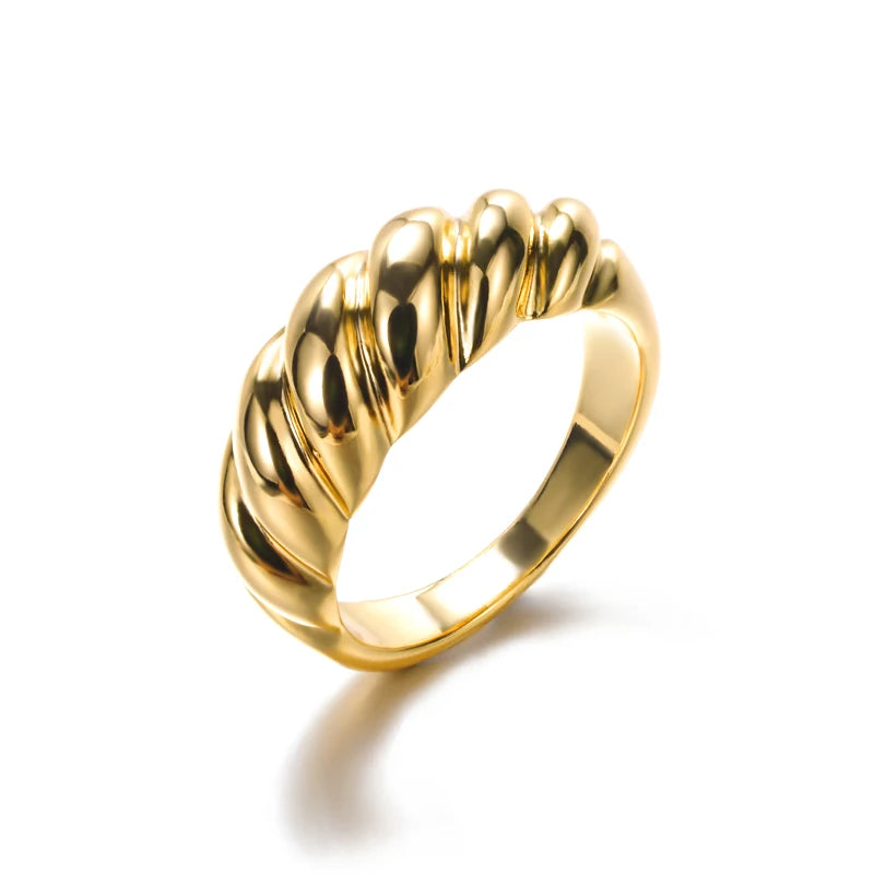 Stainless Steel Rings for Women Gold Color Women's Ring Female Male Luxury Jewelry Accessories