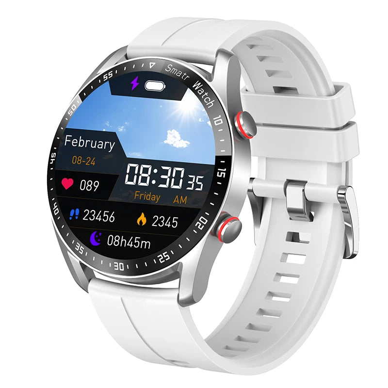 MyAn ECG+PPG Bluetooth Call Smart Watch Men Laser Health Blood Pressure Fitnes Sports Watches Man Sports Waterproof Smartwatch +Box