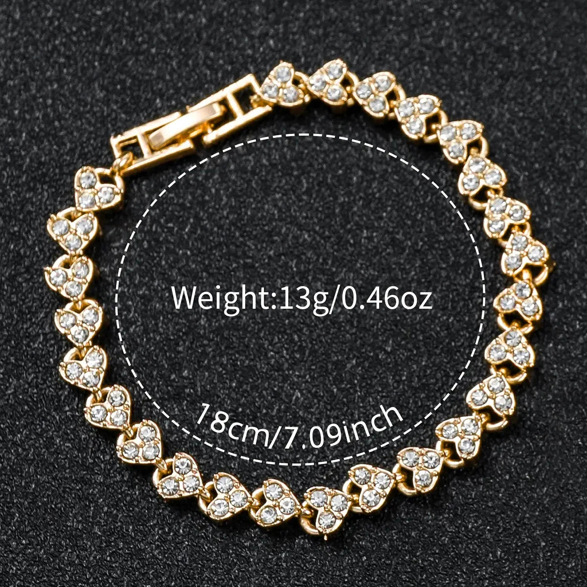 Fashion Women Stainless Steel Gold Color Quartz Watch & Diamond Bracelet