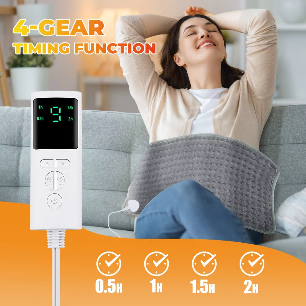 Electric Heating Pad Blanket Timer Heating Pad For Shoulder Neck Back Spine Leg Winter Warm