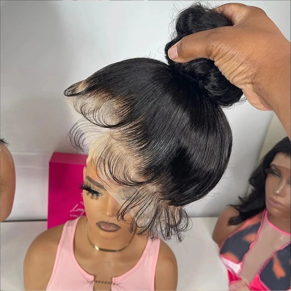 Wig 250 Density 360 Full Hd Lace Front Human Hair Wig Straight Frontal Wigs For Women Pre Plucked Glueless Wig Ready To Wear /20-36 inch / 250 density