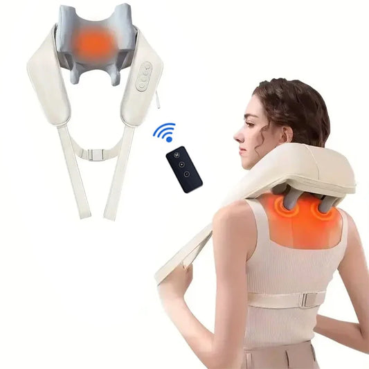 My Annes Wireless Neck Massager With Hot Compress Neck And Back Shoulder Shiatsu Kneading Massage Shawl Neck Cervical Relaxing Trapezius