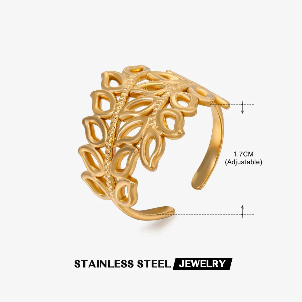 Stainless Steel Rings for Women Gold Color Women's Ring Female Male Luxury Jewelry Accessories